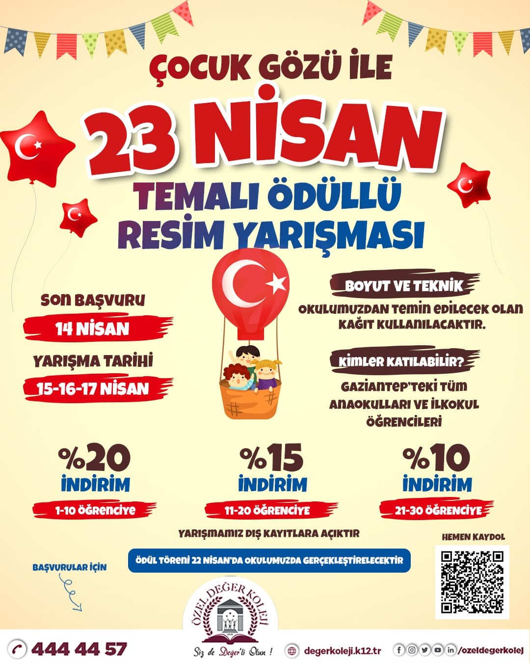 🎈 23 Nisan Coşkusu Değer Koleji’nde! 🎈